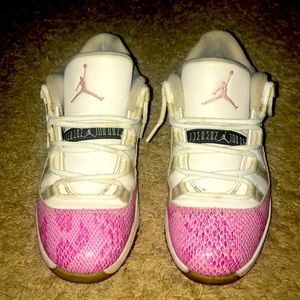 Jordans Pink Snakeskin 11’s